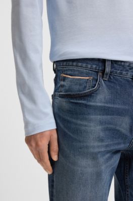 Maine regular-fit jeans in blue Selvedge denim, Blue