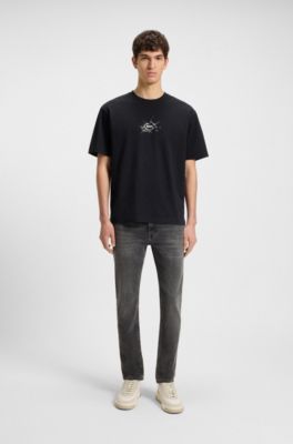 Delaware Slim-Fit Jeans aus komfortablem Stretch-Denim in Grau, Dunkelgrau