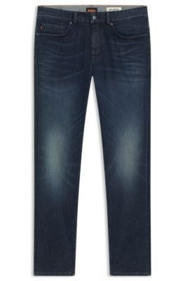 Delaware slim-fit jeans in blue soft-motion denim, Dark Blue