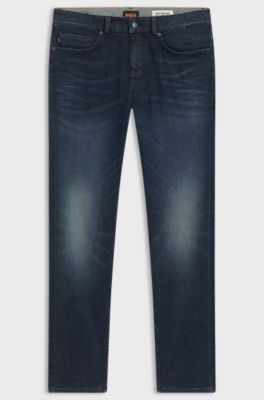 Delaware slim-fit jeans in blue soft-motion denim, Dark Blue