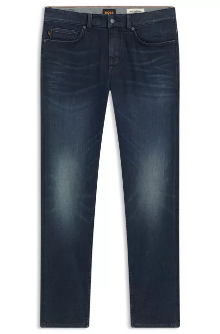 Delaware slim-fit jeans in blue soft-motion denim