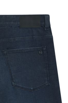 Delaware slim-fit jeans in blue soft-motion denim, Dark Blue