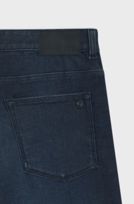 Delaware slim-fit jeans in blue soft-motion denim, Dark Blue