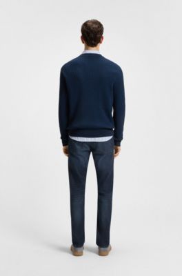 Delaware slim-fit jeans in blue soft-motion denim, Dark Blue