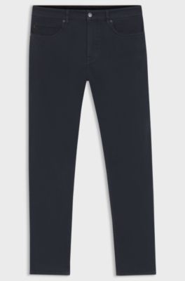 Delaware slim-fit jeans in cosy comfort-stretch denim, Dark Blue