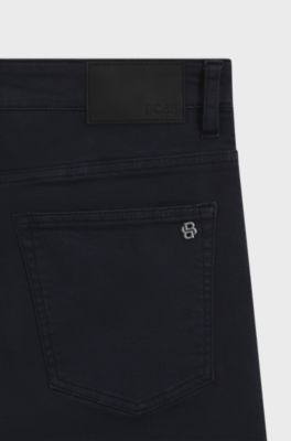 Delaware slim-fit jeans in cosy comfort-stretch denim, Dark Blue