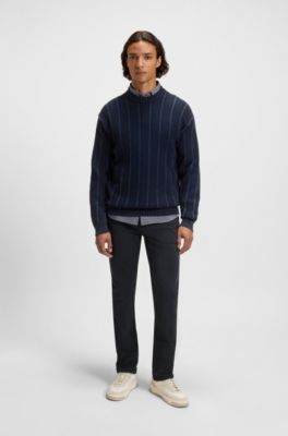 Delaware slim-fit jeans in cosy comfort-stretch denim, Dark Blue