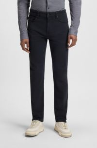 Delaware slim-fit jeans in cosy comfort-stretch denim, Dark Blue