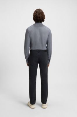 Delaware slim-fit jeans in cosy comfort-stretch denim, Dark Blue