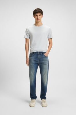 Maine regular-fit jeans in blue comfort-stretch denim, Dark Blue