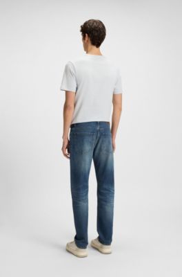 Maine regular-fit jeans in blue comfort-stretch denim, Dark Blue