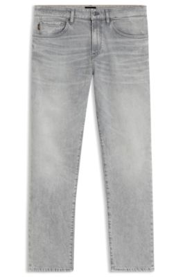 Maine regular-fit jeans in grey comfort-stretch denim, Light Grey