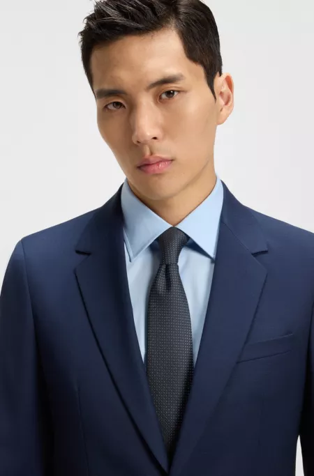 Silk-blend tie with micro pattern