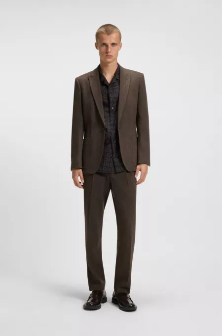 Extra-slim-fit blazer in herringbone cloth