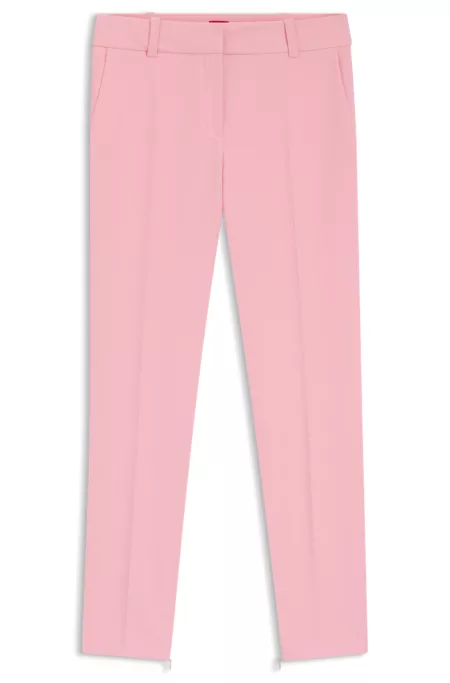 Slim-Fit Hose mit Reißverschluss am Saum