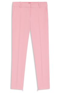 Slim-fit trousers with zip hems, light pink
