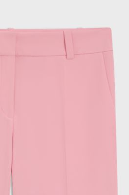 Pantaloni slim fit con zip sugli orli, Rosa chiaro