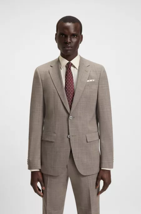 Silk-blend tie with micro Double B monograms