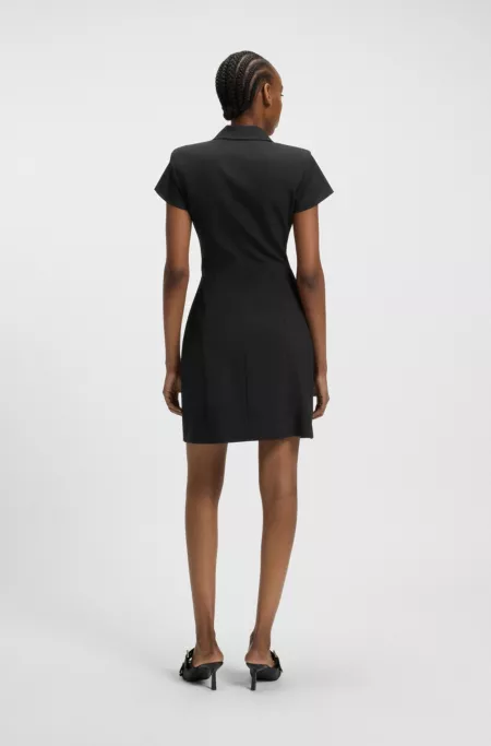 Blazer-style dress with contrast lapels