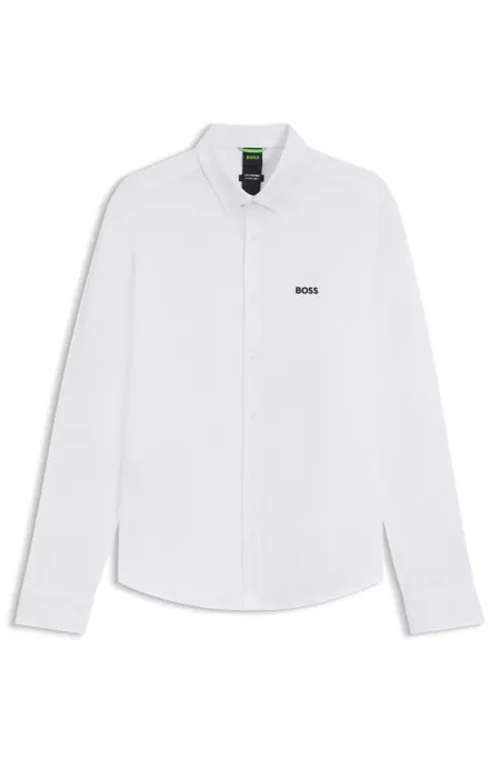 Regular-Fit Hemd aus dynamischem Baumwoll-Jersey