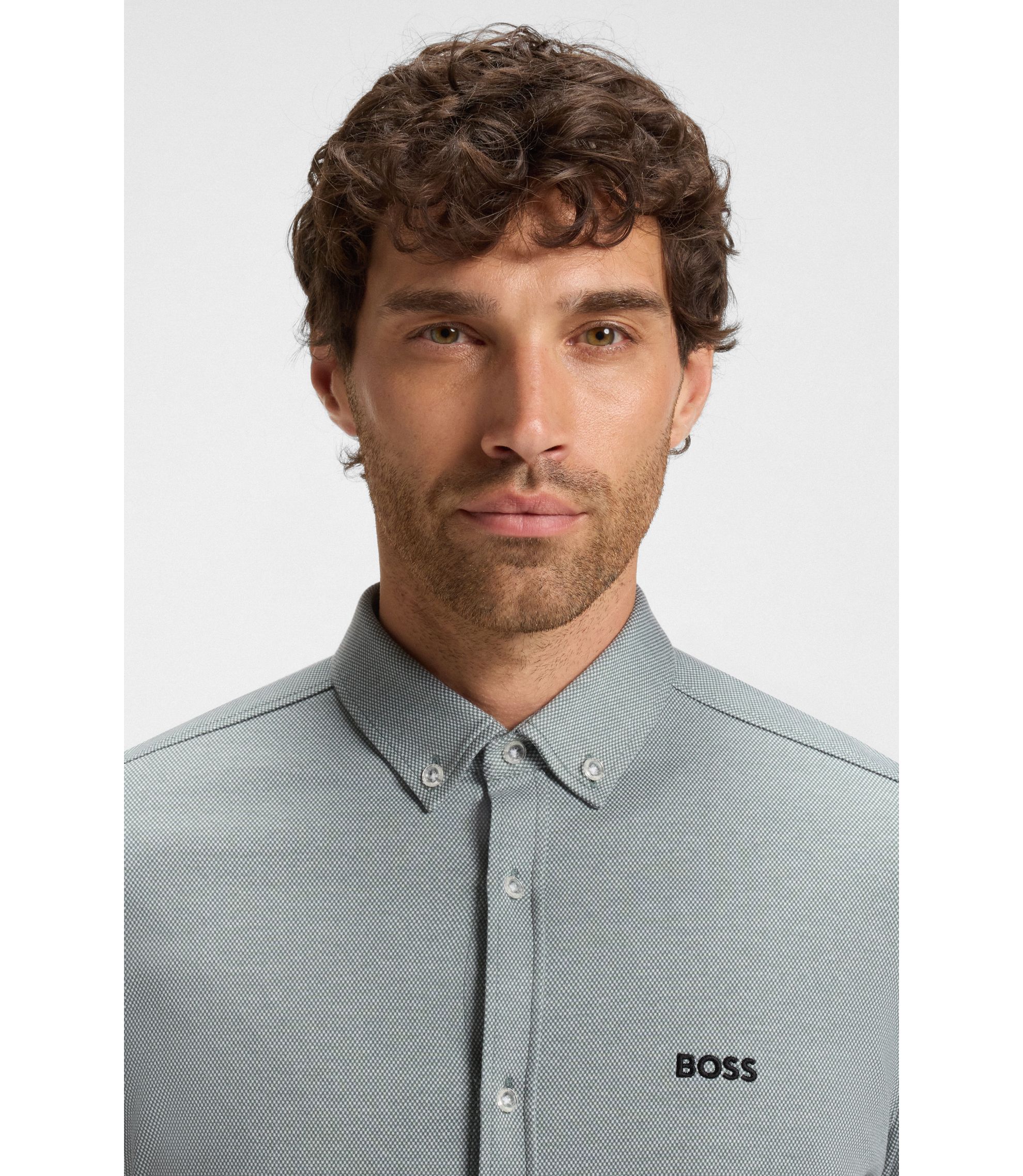 BOSS ライトグレー 長袖シャツ BOSS 長袖シャツ ライトグレー ストライプの通販はau PAY マーケット