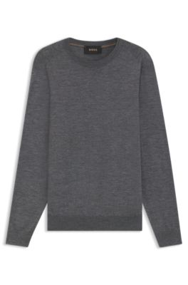 Knitted sweater in wool, silk and cashmere, Grey