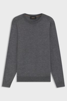 Knitted sweater in wool, silk and cashmere, Grey