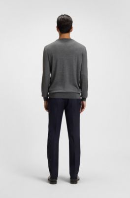 Knitted sweater in wool, silk and cashmere, Grey