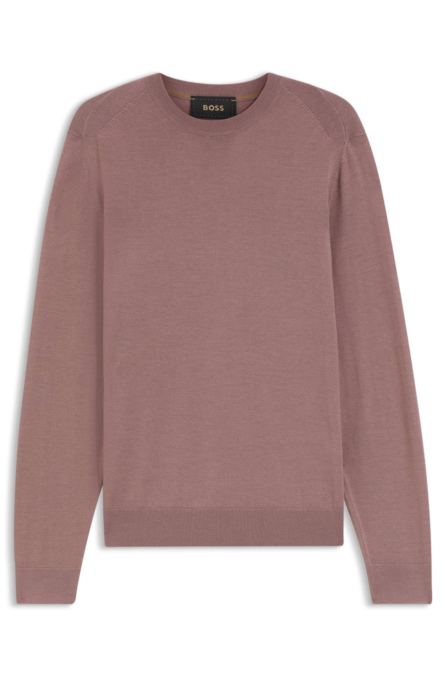 Boss Knitted sweater in wool, silk and cashmere stickade tröjor herr – bild 4