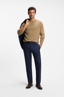 Knitted sweater in wool, silk and cashmere, Beige