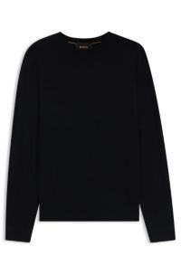 Pull en laine, soie et cachemire, Bleu fonc&eacute;