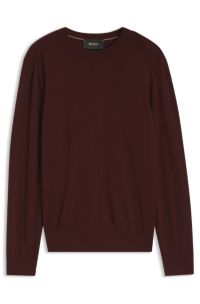 Knitted sweater in wool, silk and cashmere, Dark Red