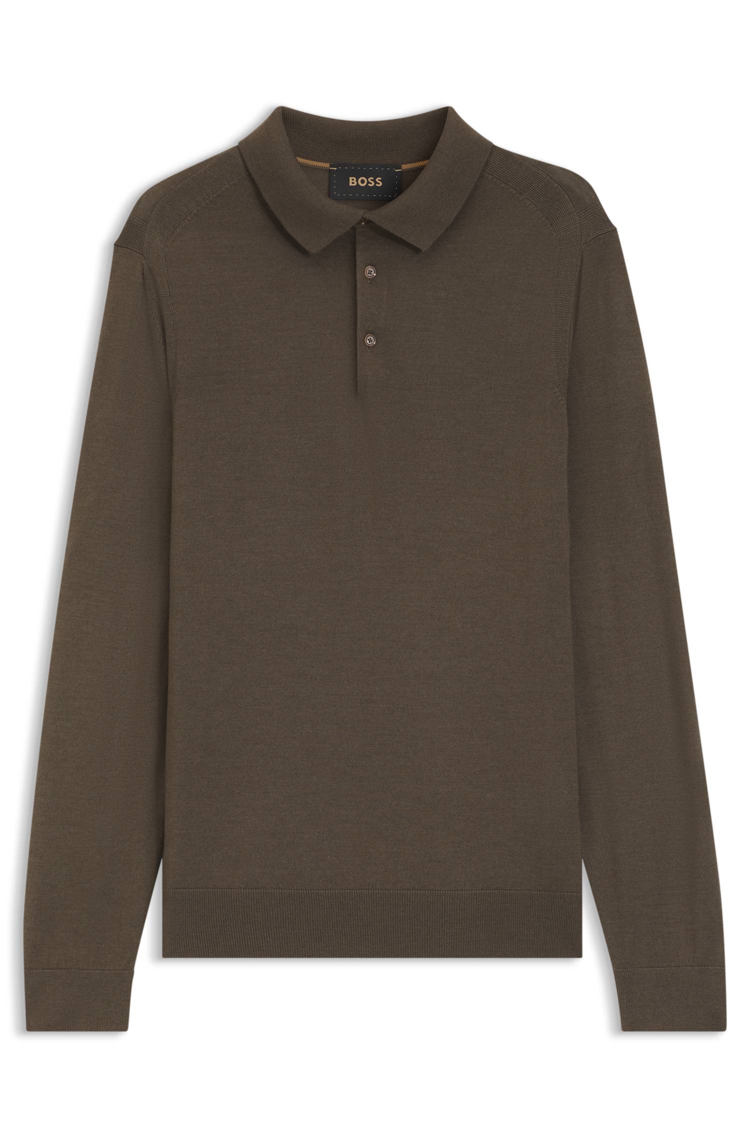 Boss Knit polo sweater pikéer herr – bild 4