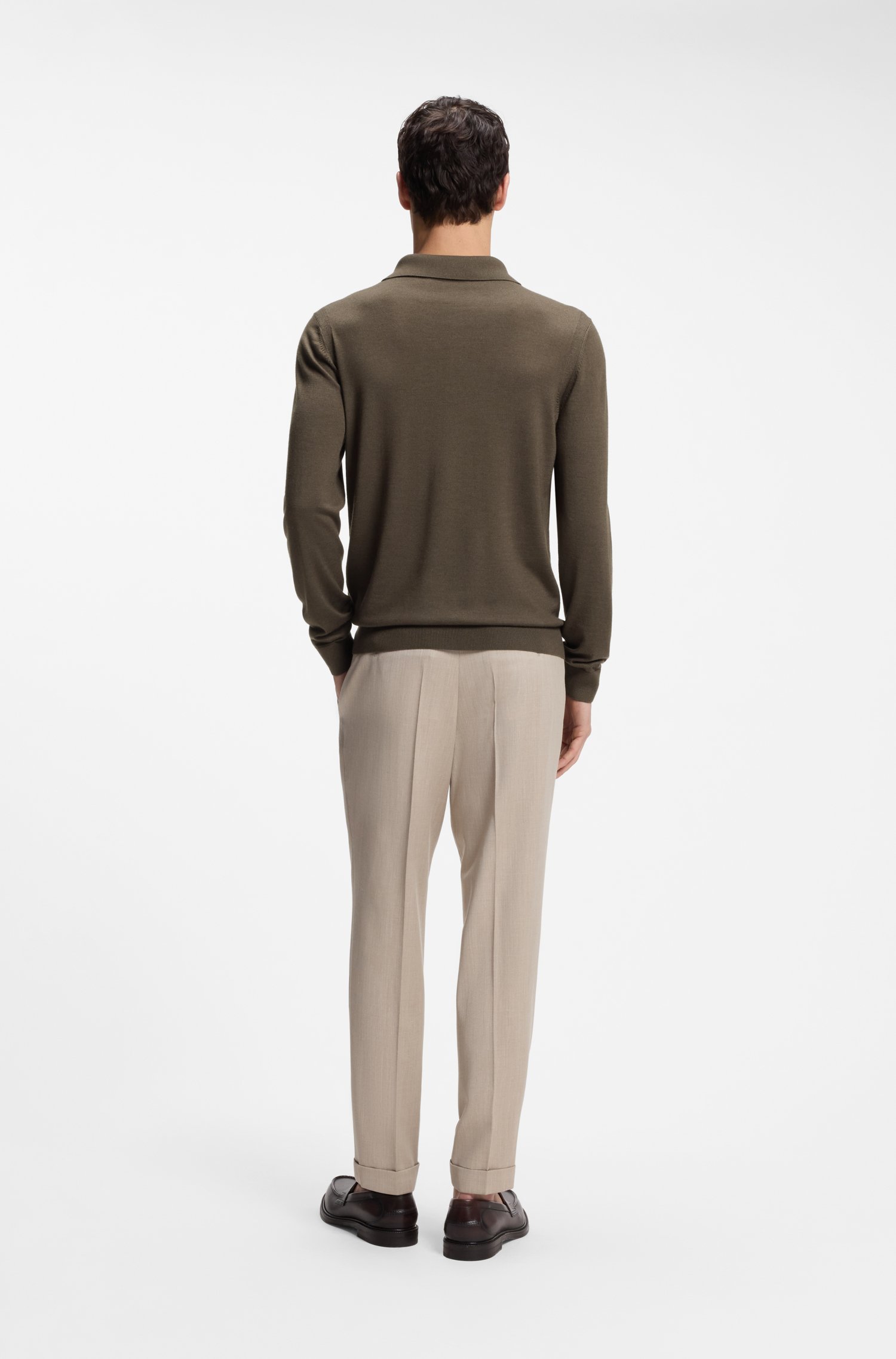 Boss Knit polo sweater pikéer herr – bild 3
