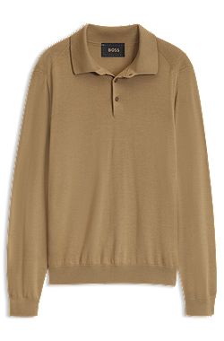 Knit polo sweater