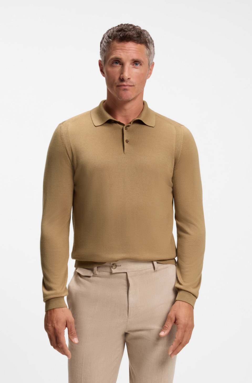 Knit polo sweater