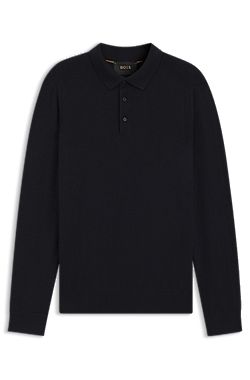 Knit polo sweater