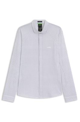 Regular-fit shirt in knitted cotton piqué 1