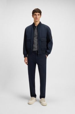 Polo shirt in cotton piqu&eacute; with striped collar, Dark Grey