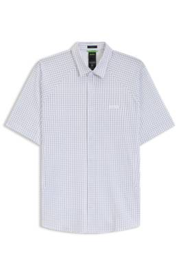 Regular-fit shirt in knitted cotton piqué 1