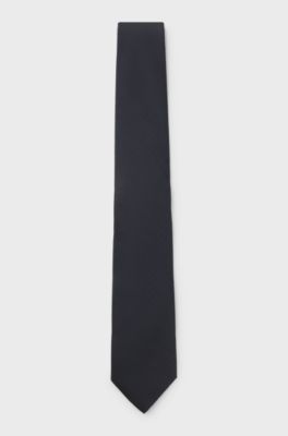 Tie with jacquard pattern, Dark Blue