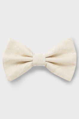 Bow tie with jacquard pattern, Natural