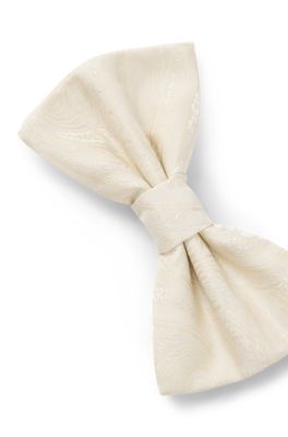 Bow tie with jacquard pattern, Natural