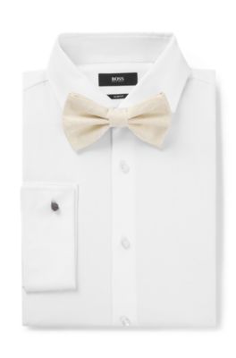Bow tie with jacquard pattern, Natural