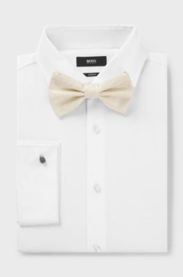 Bow tie with jacquard pattern, Natural