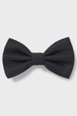 Fliege mit Jacquard-Muster, Dunkelblau