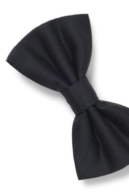 Vlinderdas met jacquardpatroon, Donkerblauw