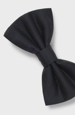 Fliege mit Jacquard-Muster, Dunkelblau