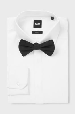 Bow tie with jacquard pattern, Dark Blue