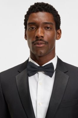 Bow tie with jacquard pattern, Dark Blue